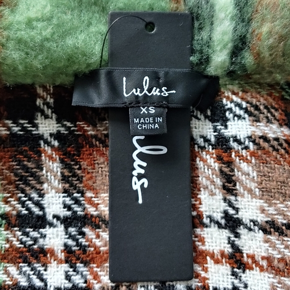 NWTs : Lulu's Green Plaid Jacket - Picture 6 of 9